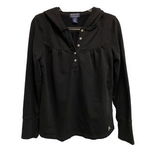 Polo Ralph Lauren structured long sleeved sweatshirt/hoodie w/buttoned neck